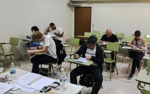 Candidatos del examen CELU 218 en la sede UNCOMA